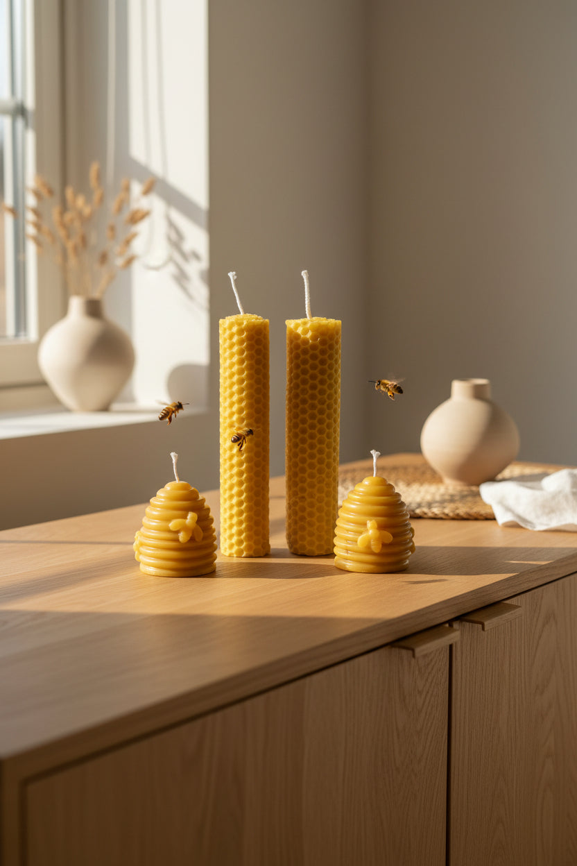 Velas de cera de abeja para ritual
